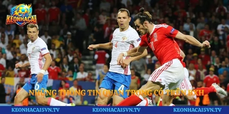 Những thông tin quan trọng có trên BXH